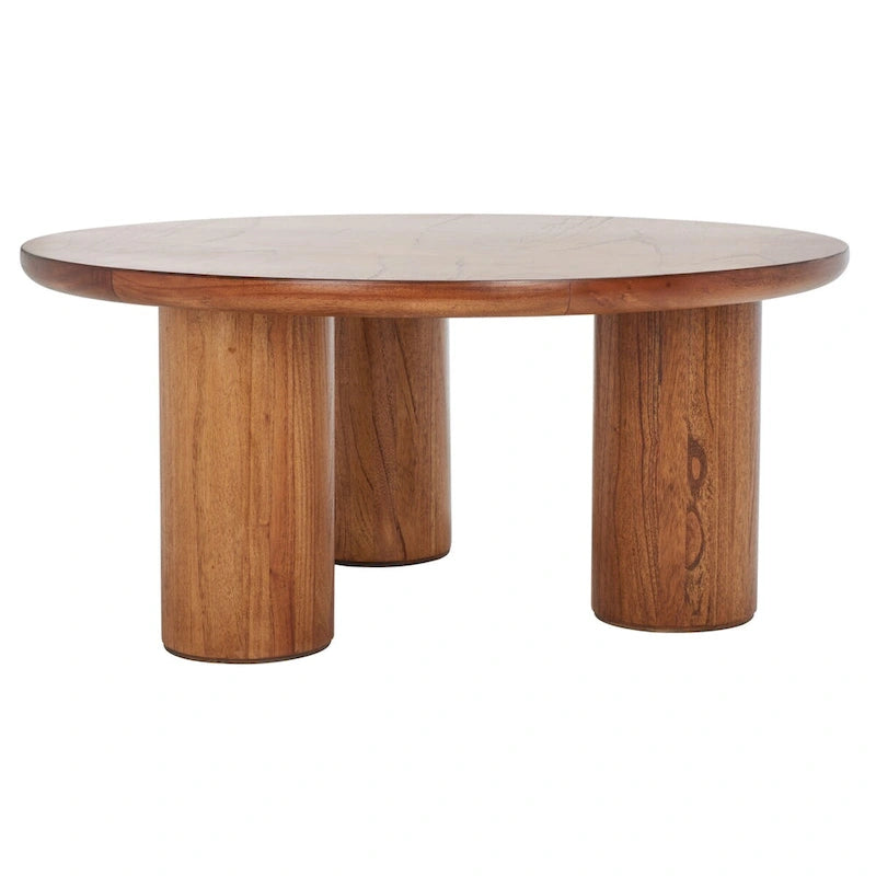 Table basse ronde à 3 pieds - 40 L x 40 P x 18 H - 40Lx40Px18H