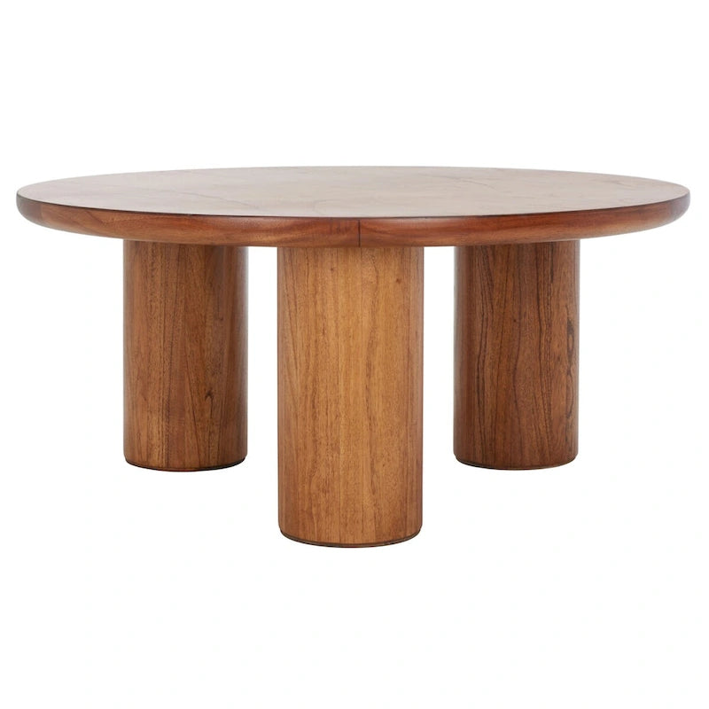 Table basse ronde à 3 pieds - 40 L x 40 P x 18 H - 40Lx40Px18H