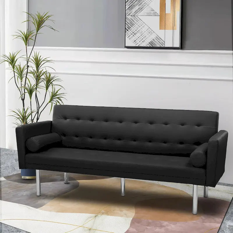 Canapé futon, Canapé-lit convertible, Canapé 2 places convertible, Lit de repos pour salon, appartement, bureau