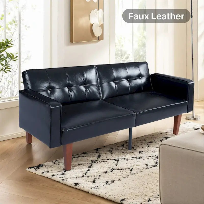 Canapé futon, Canapé-lit convertible, Canapé 2 places convertible, Lit de repos pour salon, appartement, bureau