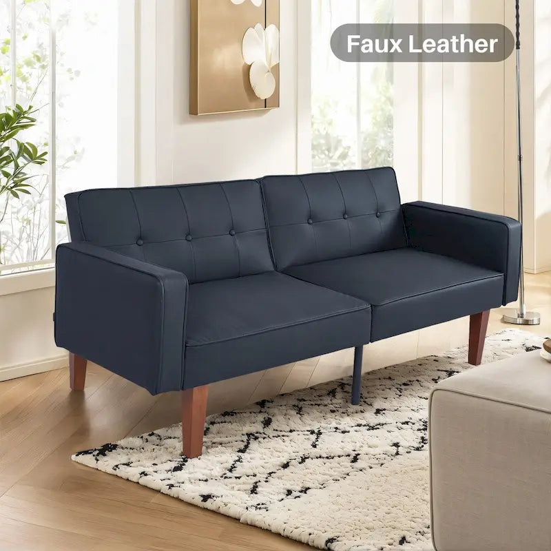 Canapé futon, Canapé-lit convertible, Canapé 2 places convertible, Lit de repos pour salon, appartement, bureau