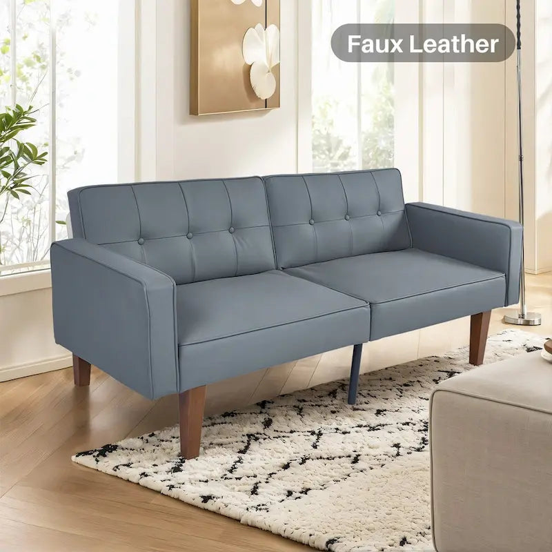 Futon Sofa Bed, Convertible Futon Couch Bed, Loveseat Sleeper Sofa, Daybed for Living Room, Apartment, Office