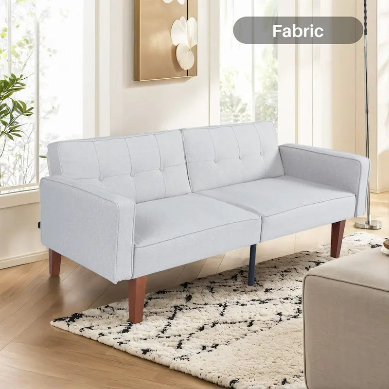 Canapé futon, Canapé-lit convertible, Canapé 2 places convertible, Lit de repos pour salon, appartement, bureau