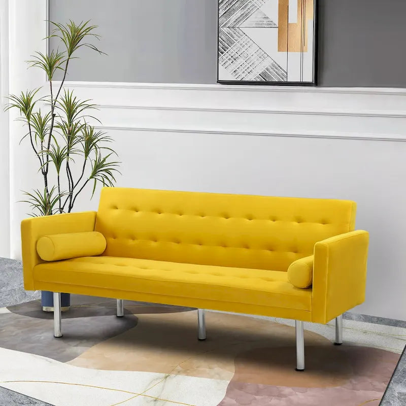 Canapé futon, Canapé-lit convertible, Canapé 2 places convertible, Lit de repos pour salon, appartement, bureau