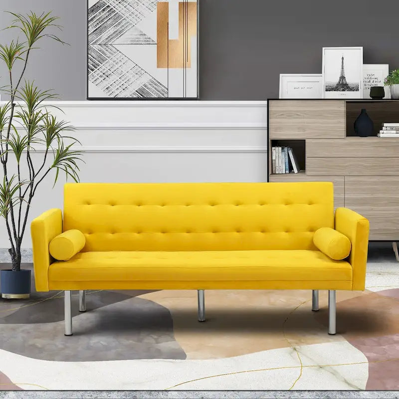 Canapé futon, Canapé-lit convertible, Canapé 2 places convertible, Lit de repos pour salon, appartement, bureau