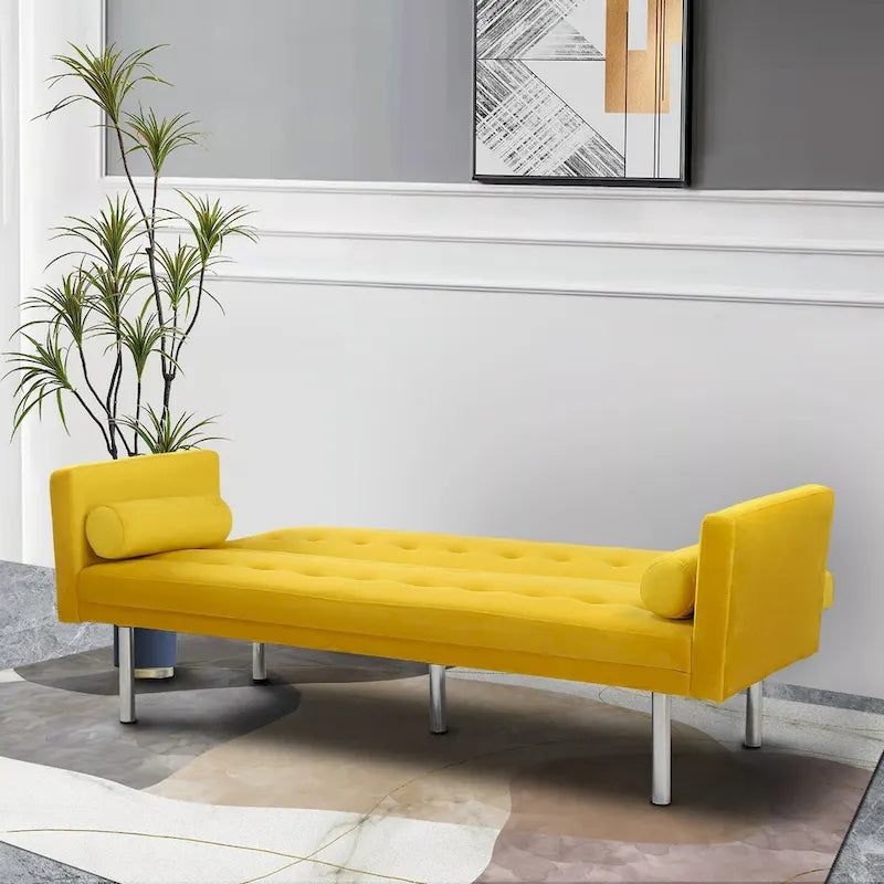 Canapé futon, Canapé-lit convertible, Canapé 2 places convertible, Lit de repos pour salon, appartement, bureau