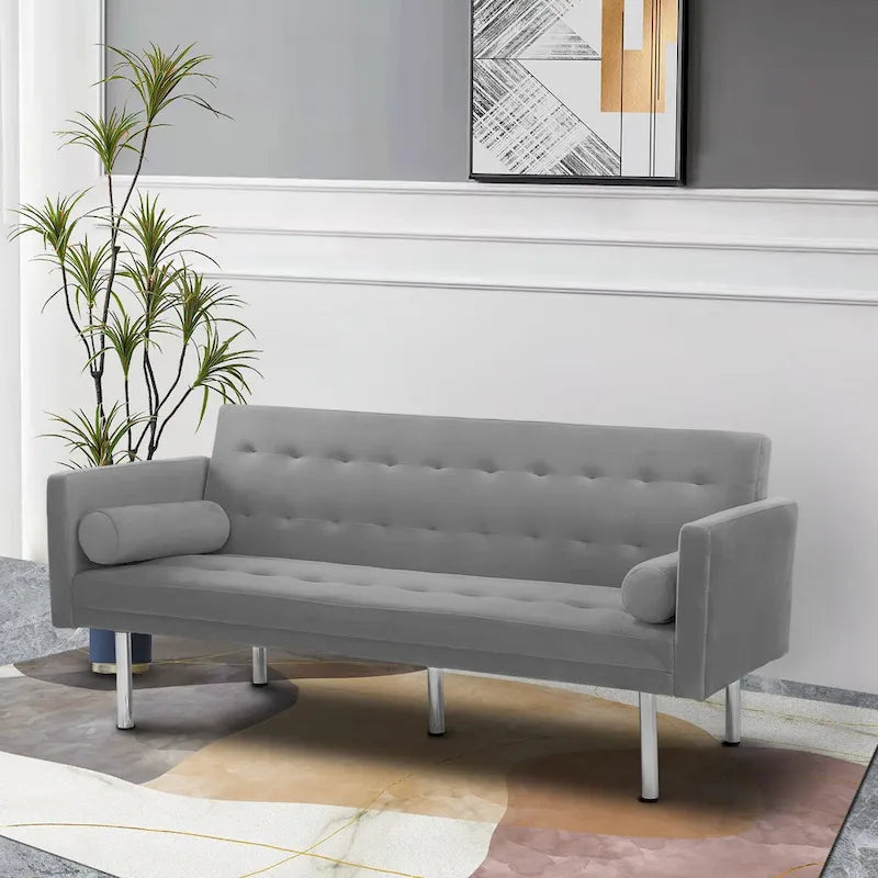 Canapé futon, Canapé-lit convertible, Canapé 2 places convertible, Lit de repos pour salon, appartement, bureau