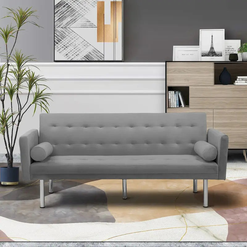 Canapé futon, Canapé-lit convertible, Canapé 2 places convertible, Lit de repos pour salon, appartement, bureau