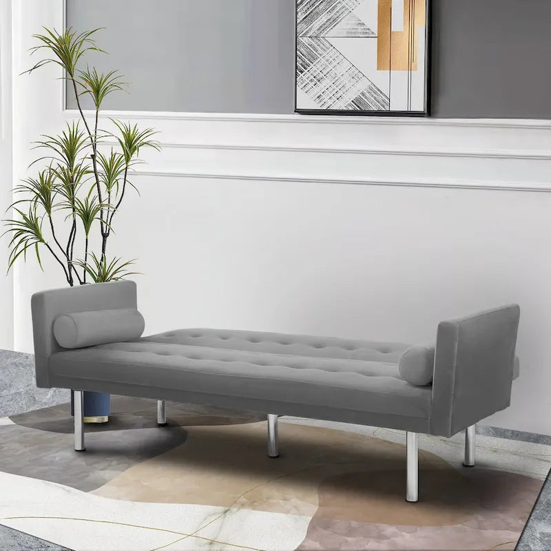 Canapé futon, Canapé-lit convertible, Canapé 2 places convertible, Lit de repos pour salon, appartement, bureau
