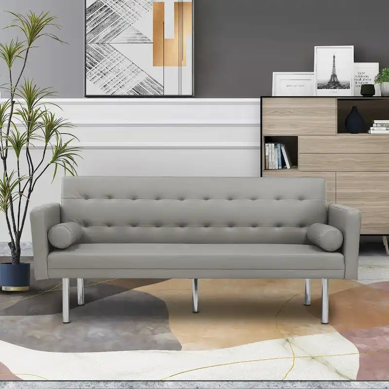 Canapé futon, Canapé-lit convertible, Canapé 2 places convertible, Lit de repos pour salon, appartement, bureau