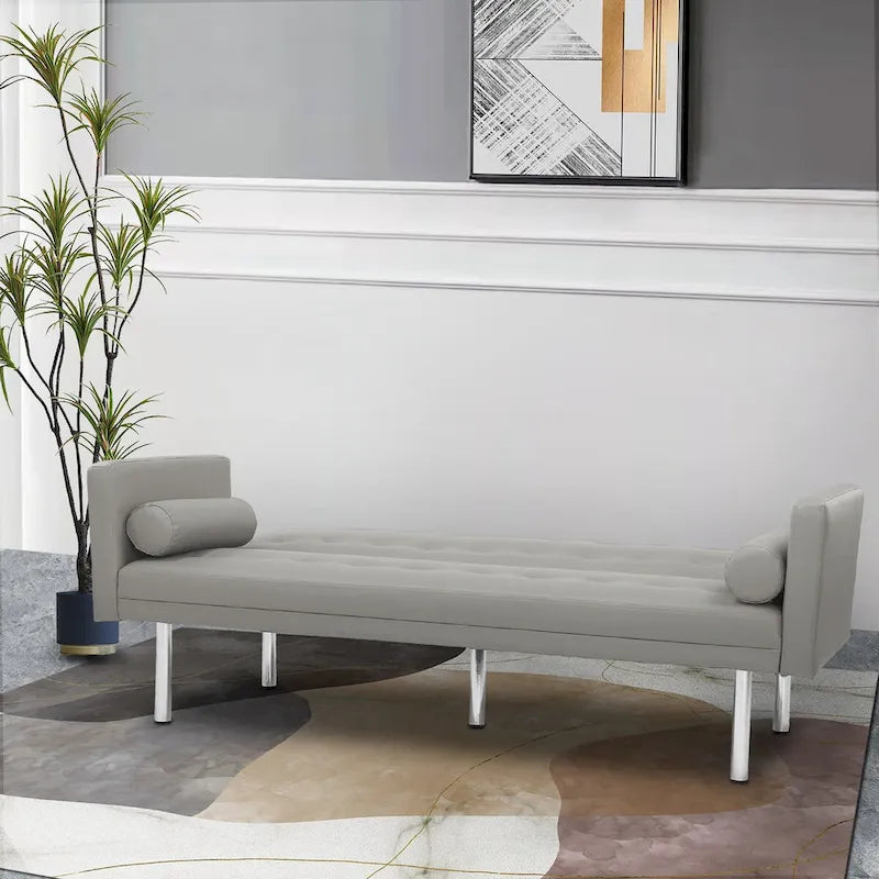 Canapé futon, Canapé-lit convertible, Canapé 2 places convertible, Lit de repos pour salon, appartement, bureau