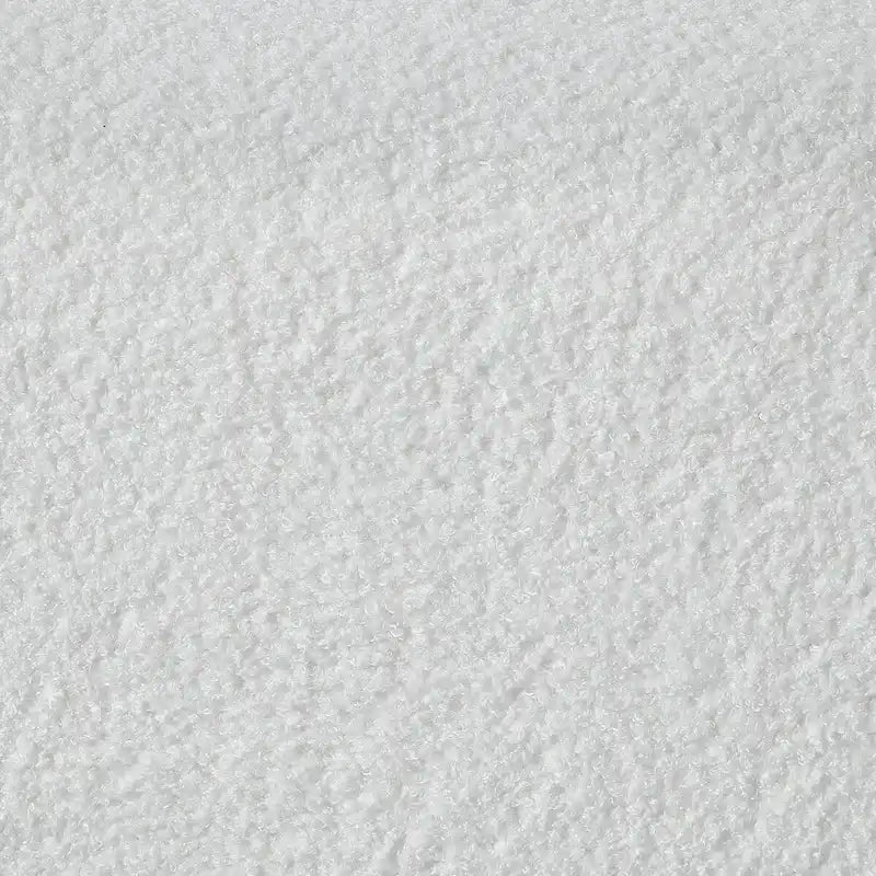Canapé paresseux trois places en tissu Teddy blanc pour salon, haute qualité et durable