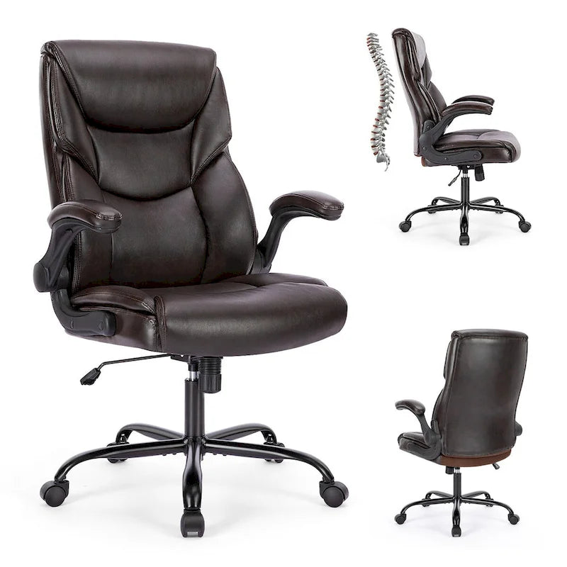 Chaise de bureau ergonomique réglable avec accoudoirs relevables
