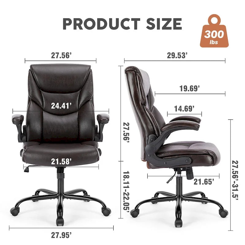 Chaise de bureau ergonomique réglable avec accoudoirs relevables