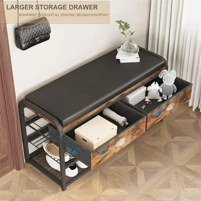 Banc d'entrée à 3 niveaux - 35,43P x 11,81L x 22,44H