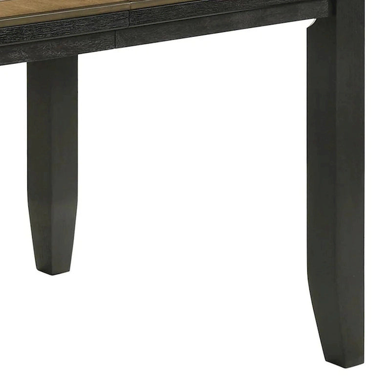 Table de salle à manger hauteur comptoir de 152 à 198 cm, extensible, bois marron