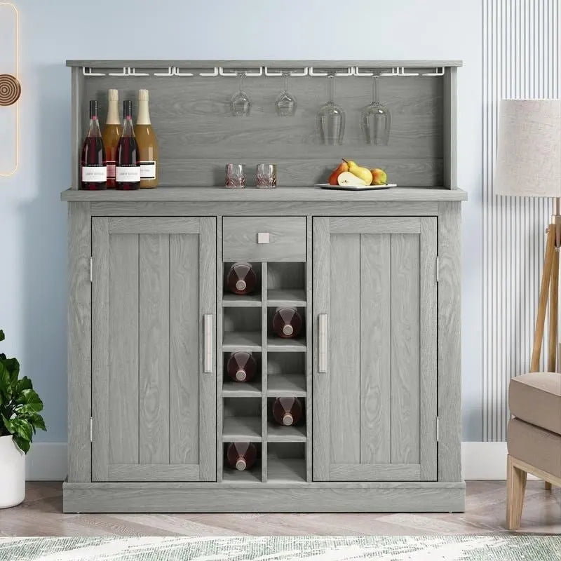 Buffet de bar en bois de style fermier de 47 po