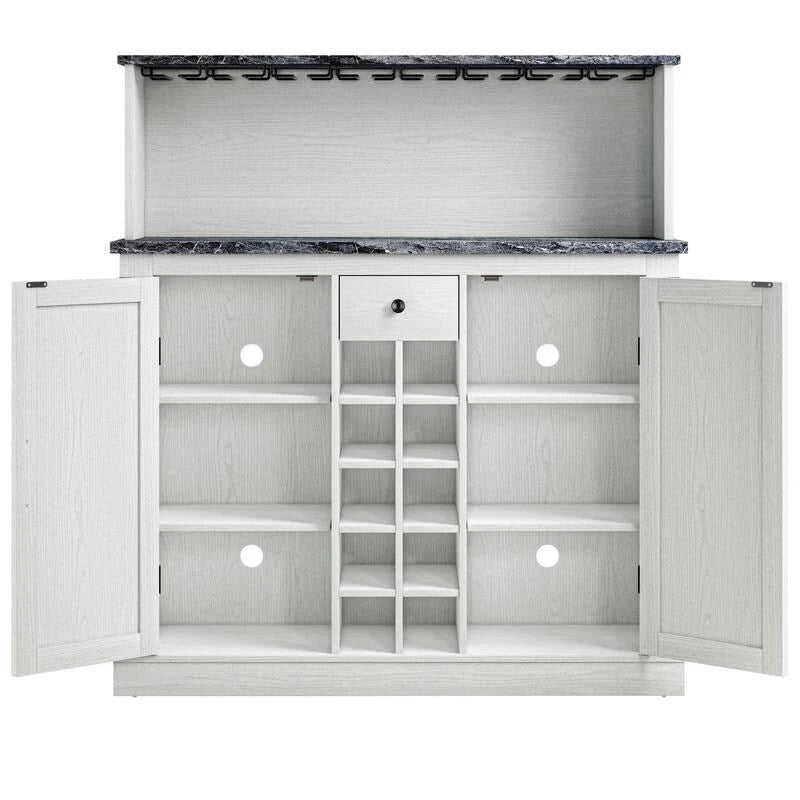 Buffet de bar en bois de style fermier de 47 po