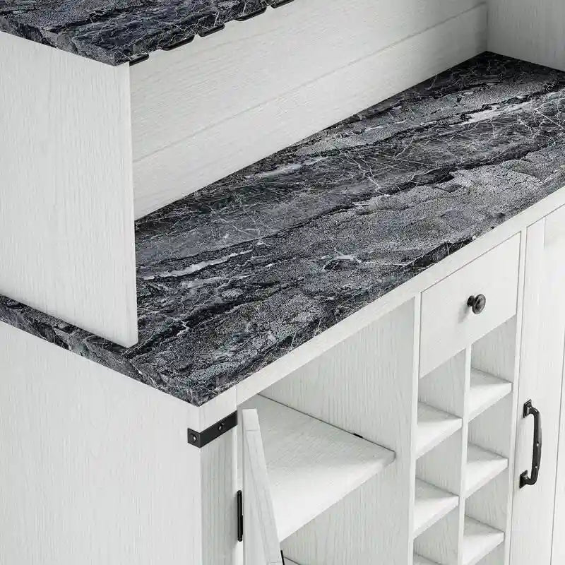 Buffet de bar en bois de style fermier de 47 po