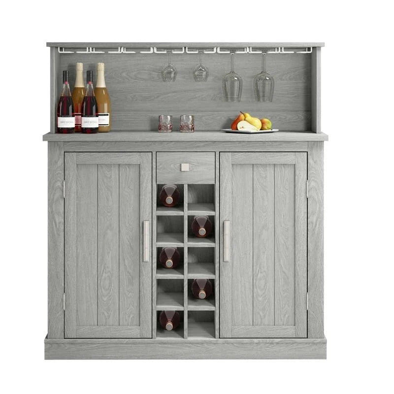 Buffet de bar en bois de style fermier de 47 po