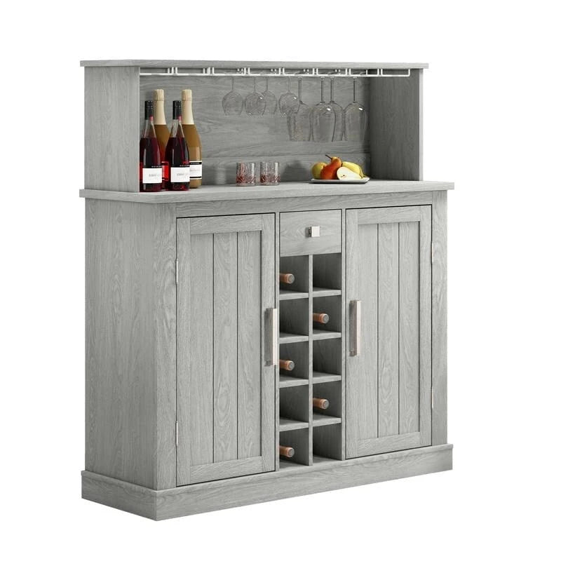 Buffet de bar en bois de style fermier de 47 po