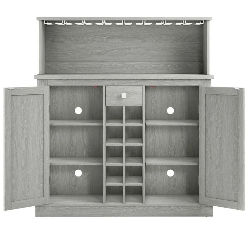 Buffet de bar en bois de style fermier de 47 po