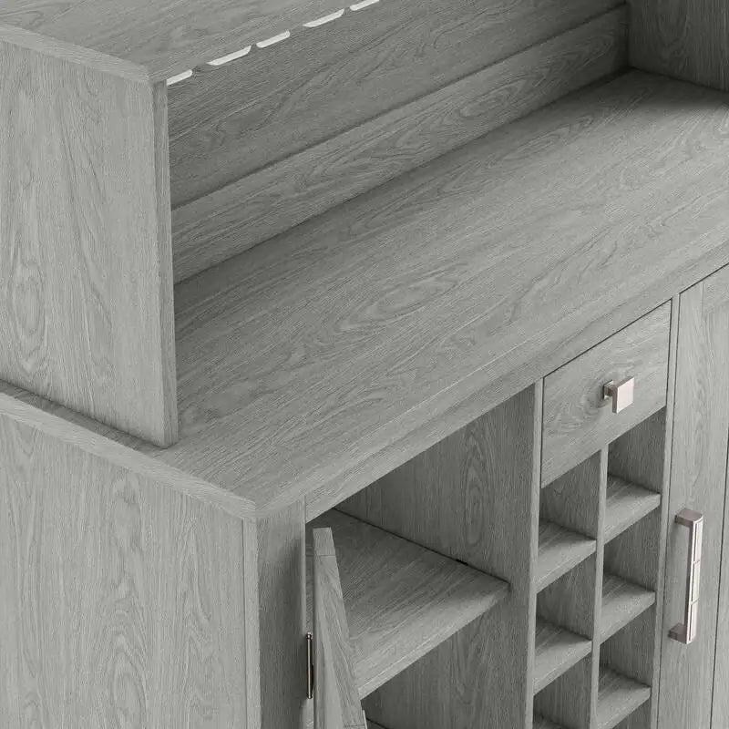 Buffet de bar en bois de style fermier de 47 po
