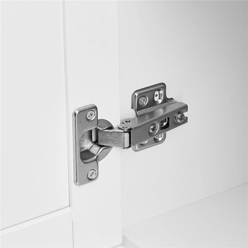 Meuble de rangement haut et large avec portes pour salle de bain, trois tiroirs
