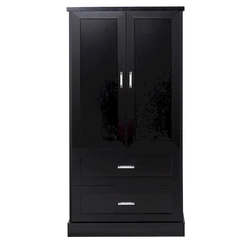 Meuble haut de salle de bain, Meuble avec deux portes et tiroirs, Étagère réglable, Panneau MDF